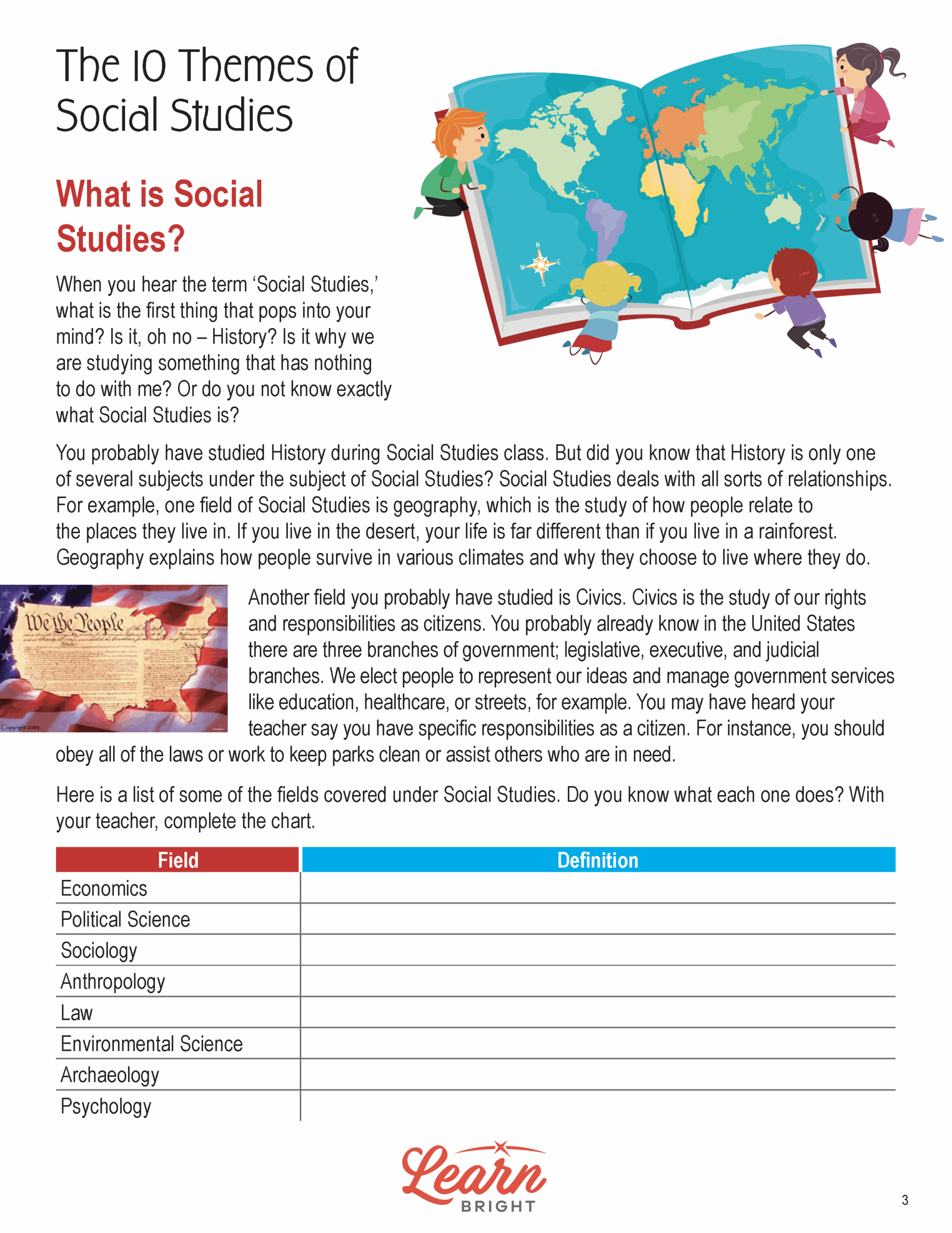 10 Themes Of Social Studies Free PDF Download Learn Bright