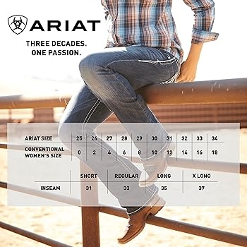 ariat women's jeans size chart ariat women's jeans size chart