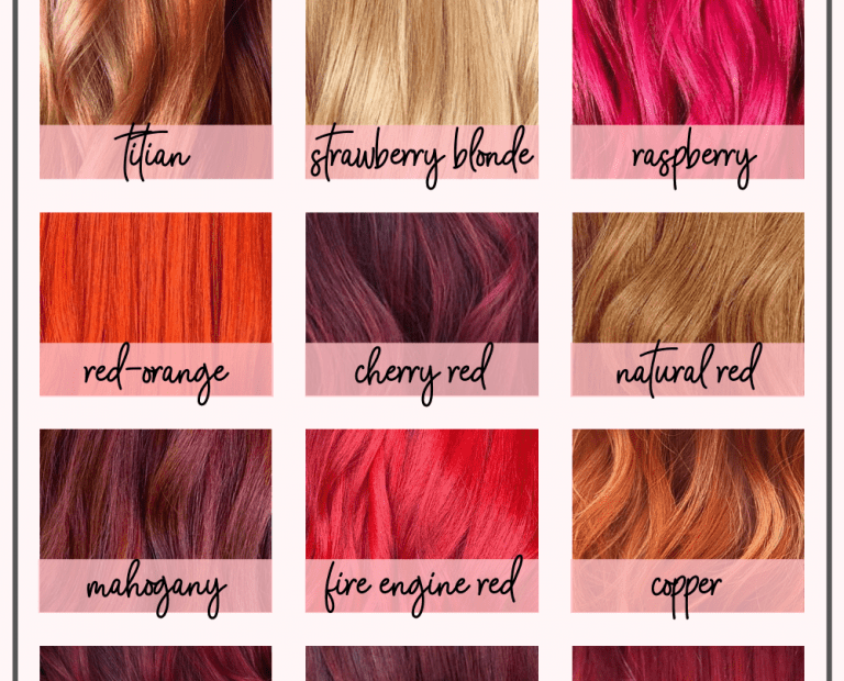 14 Different Shades Of Red Hair Color 2022 Ultimate Guide