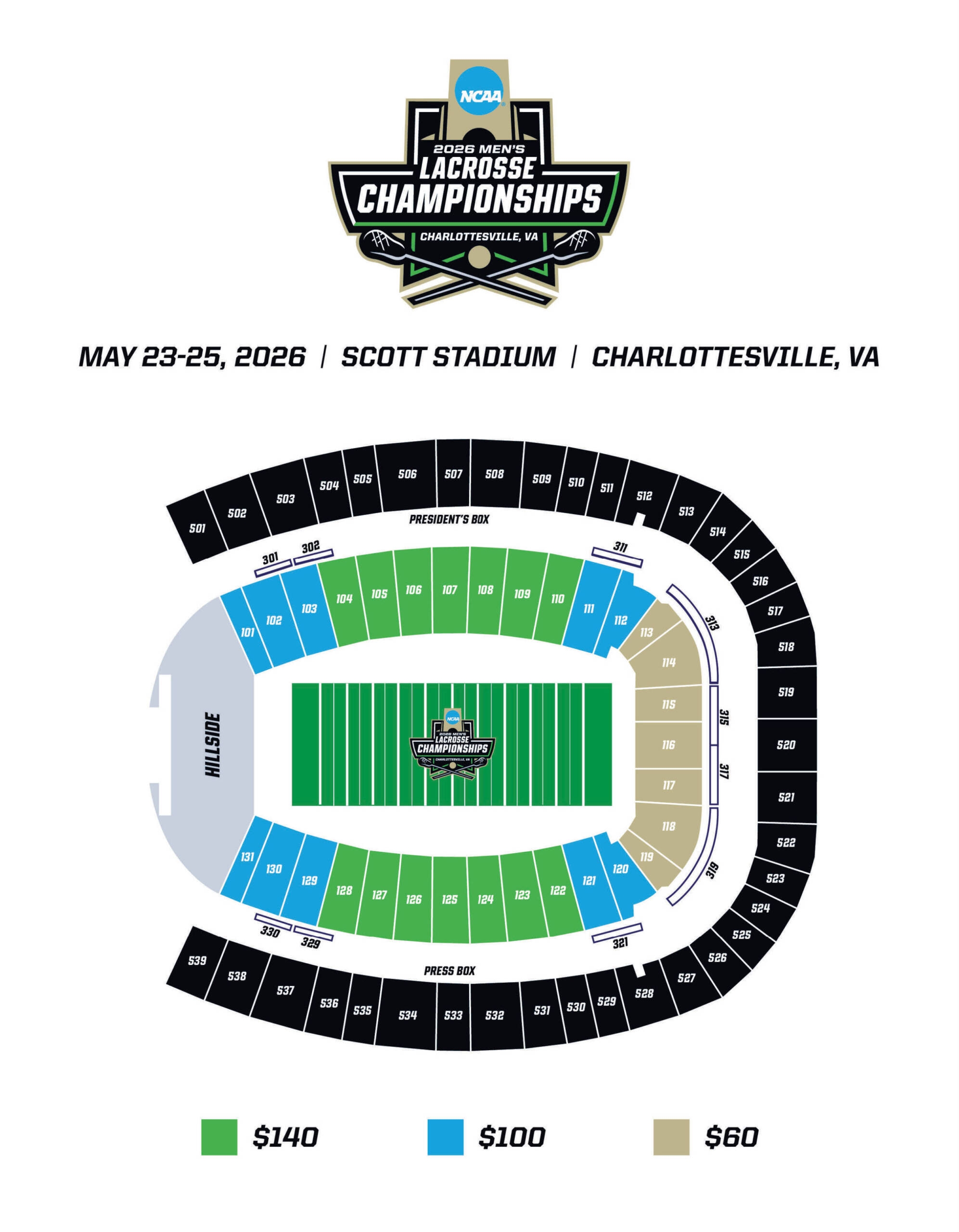 2026 NCAA Men s Lacrosse Championships Tickets Parking On Sale This Week