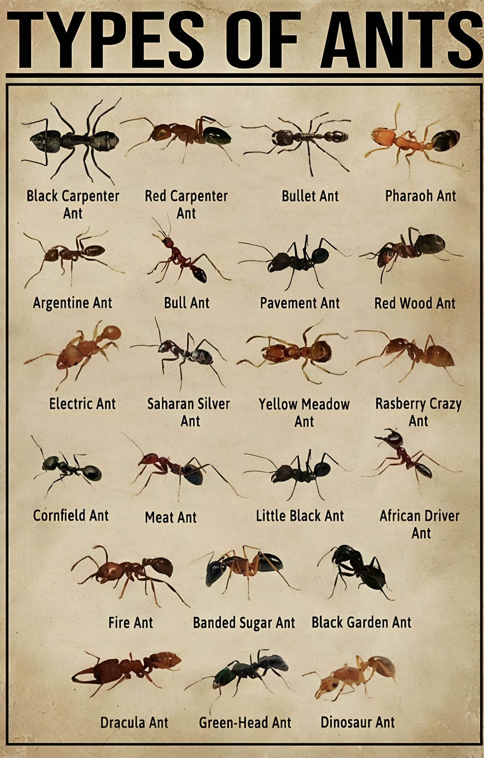 30 Free Printable Ant Identification Charts PDF 