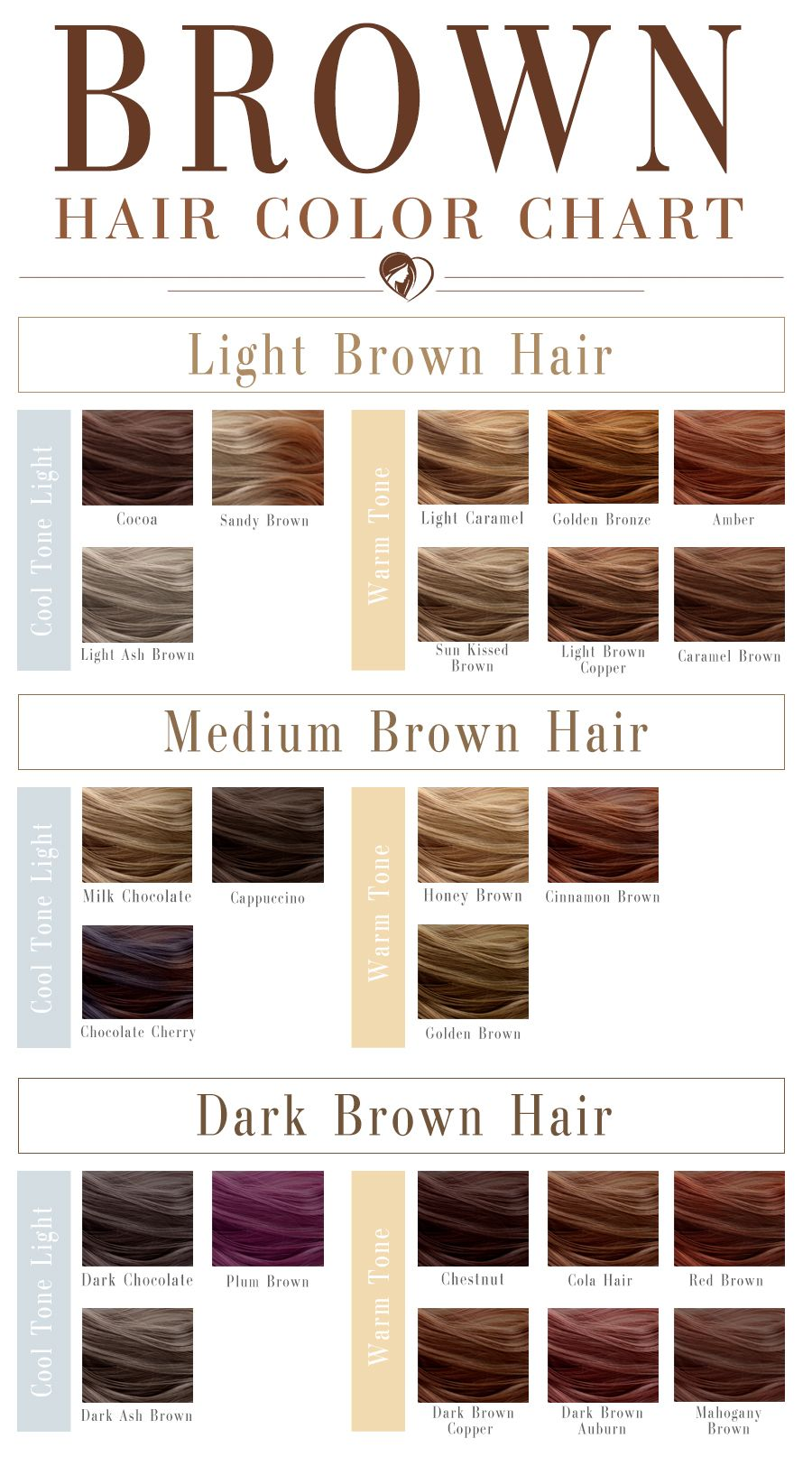 dark brown hair color chart