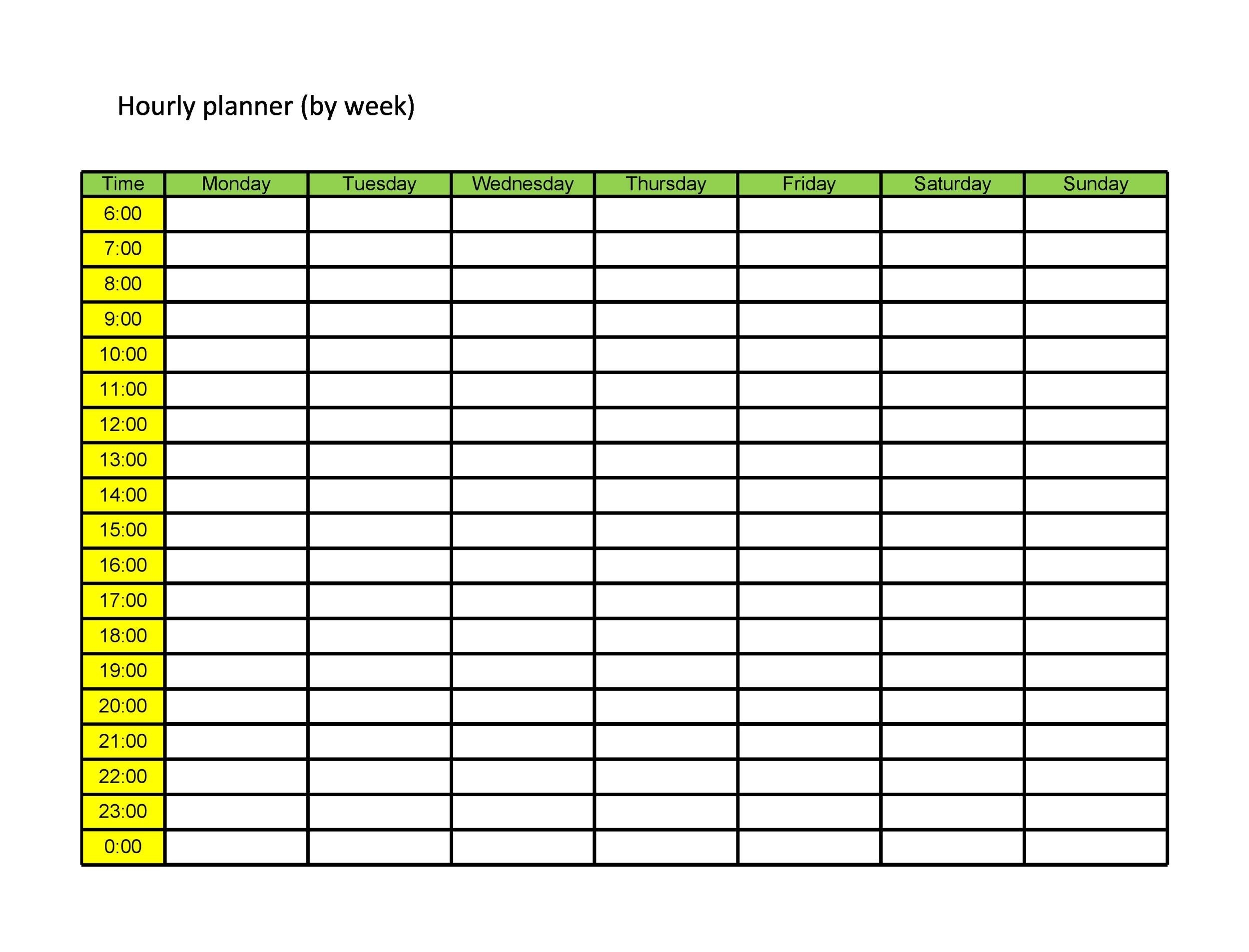 43 Effective Hourly Schedule Templates Excel MS Word TemplateLab