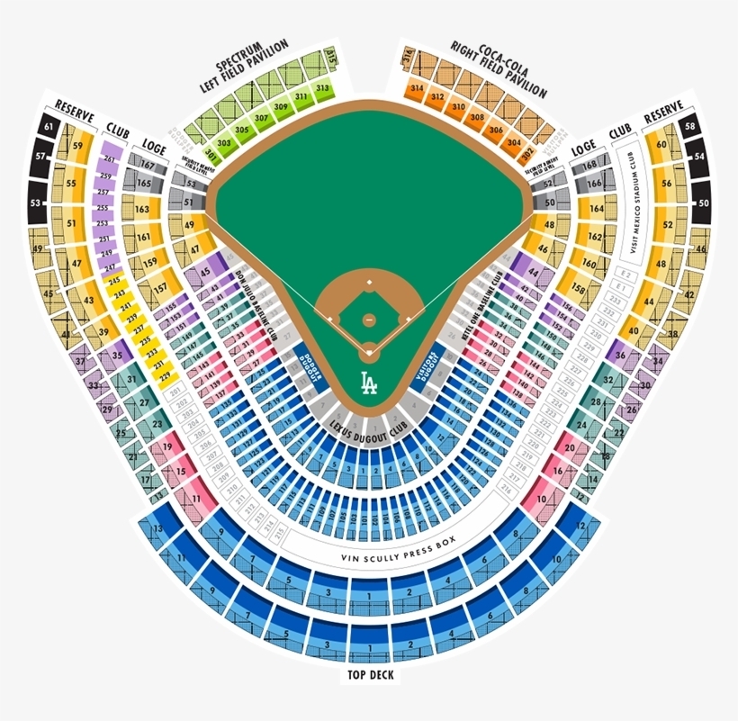 7 Photos Dodger Stadium Detailed Seating Chart With Seat Numbers And 