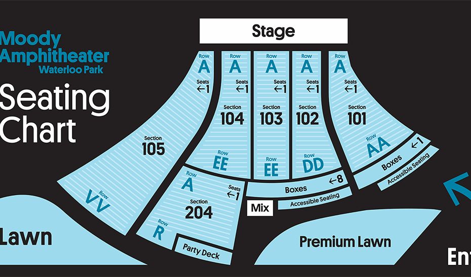 A More Detailed Moody Amphitheater Seating Chart R Austin