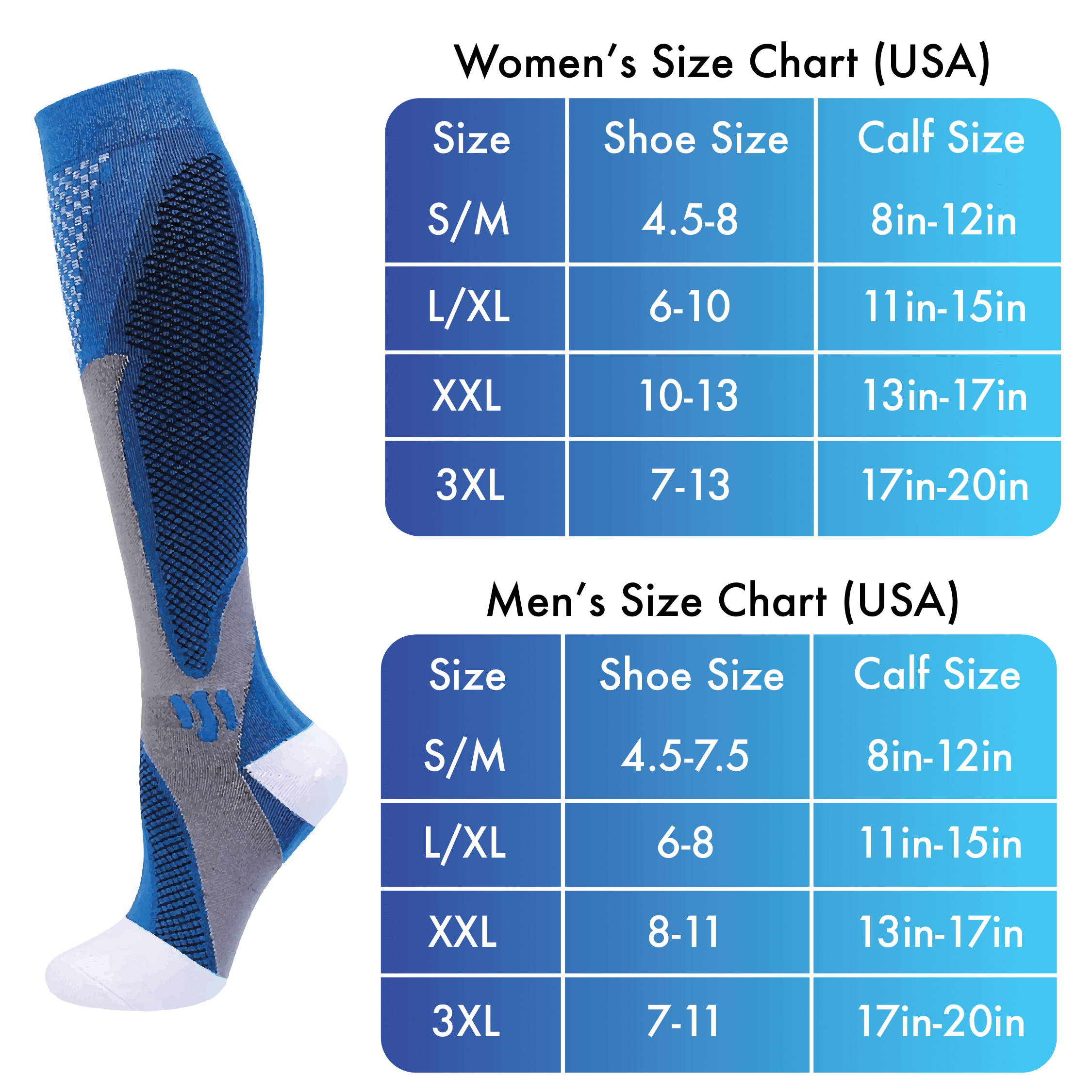 Activa Compression Socks Size Chart At Carlos Brookover Blog