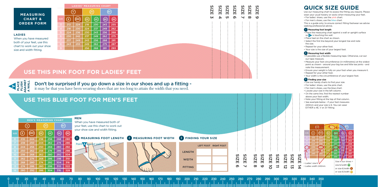 Adult Foot Size Chart Printable Printable Free Templates