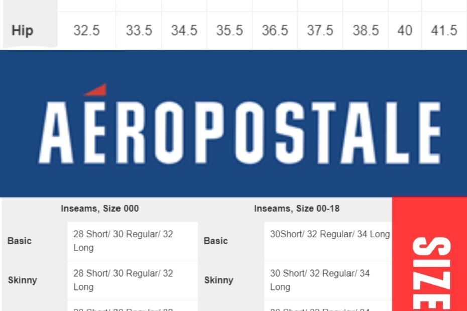 Aeropostale Womens Jeans Size Chart At Patricia Sanchez Blog
