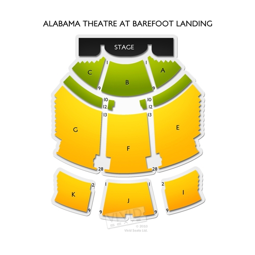 Alabama Theatre At Barefoot Landing Seating Chart Vivid Seats