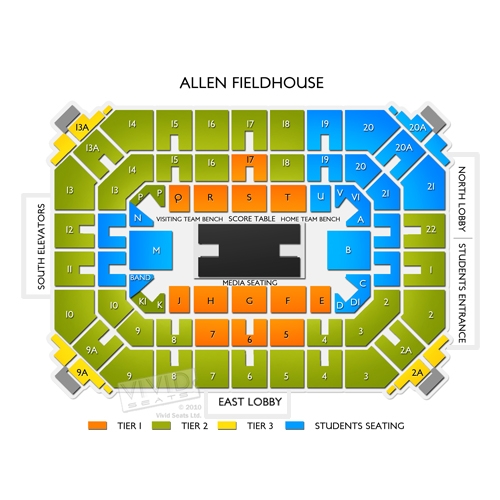 Allen Fieldhouse Tickets Allen Fieldhouse Seating Chart