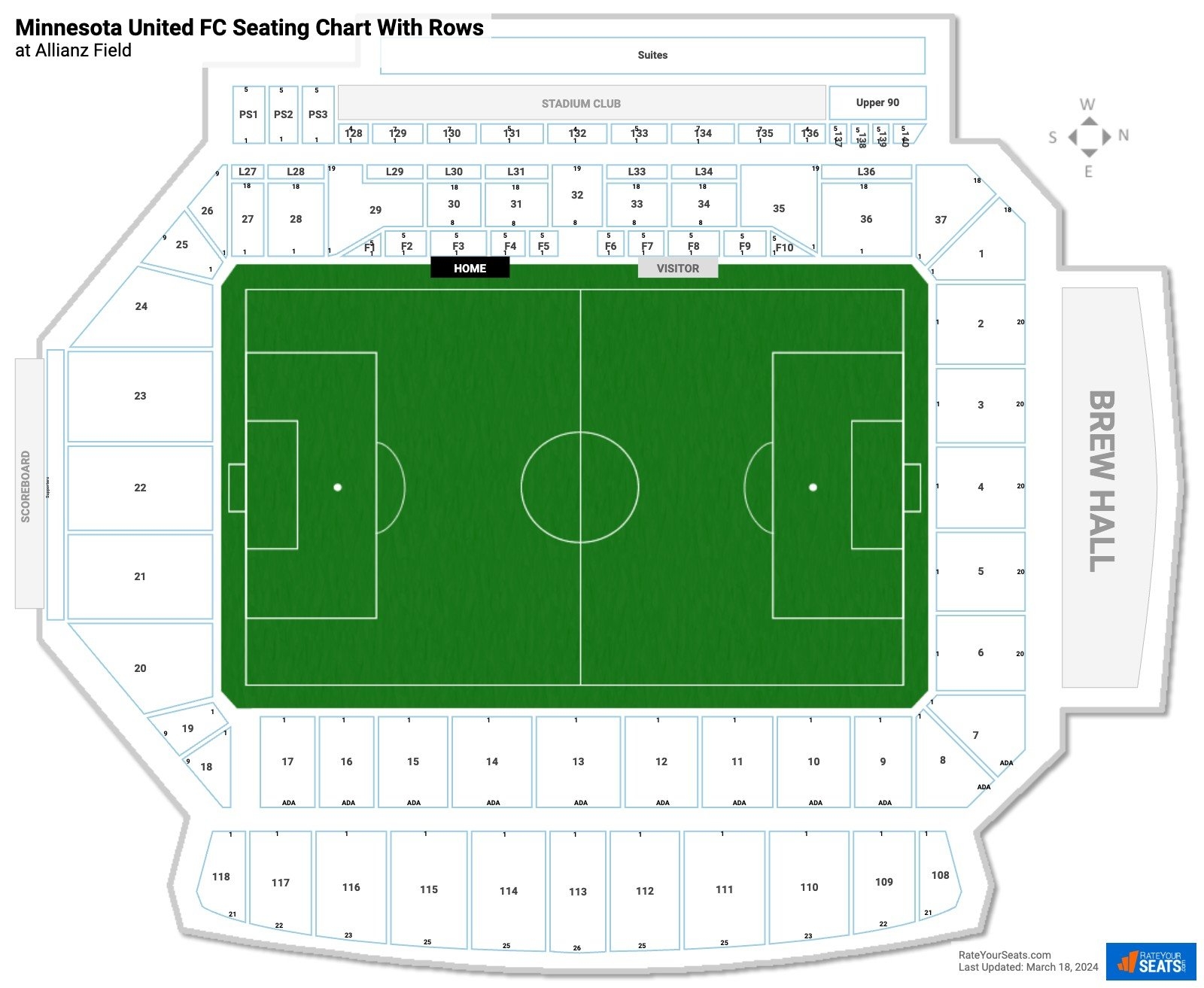Allianz Field Seating Chart RateYourSeats
