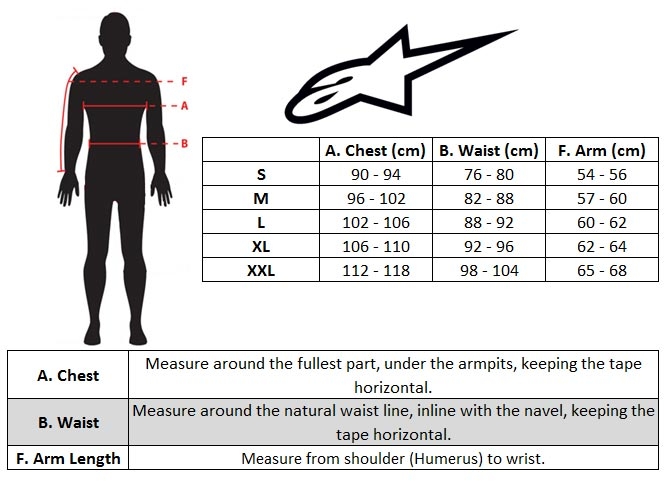 Alpinestars Leather Suit Size Chart A Visual Reference Of Charts