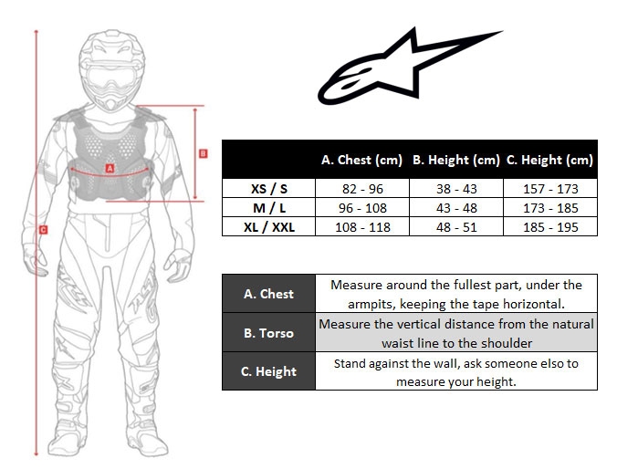 Alpinestars Size Chart Jacket At Jessica Bullard Blog