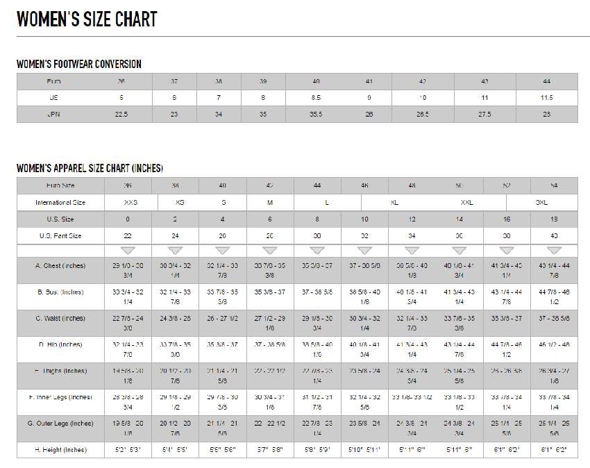 Alpinestars Size Guide