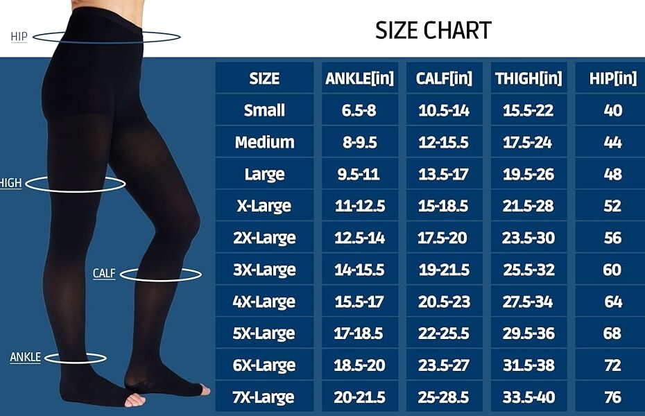 Amazon Absolute Support Opaque Compression Stockings Pantyhose