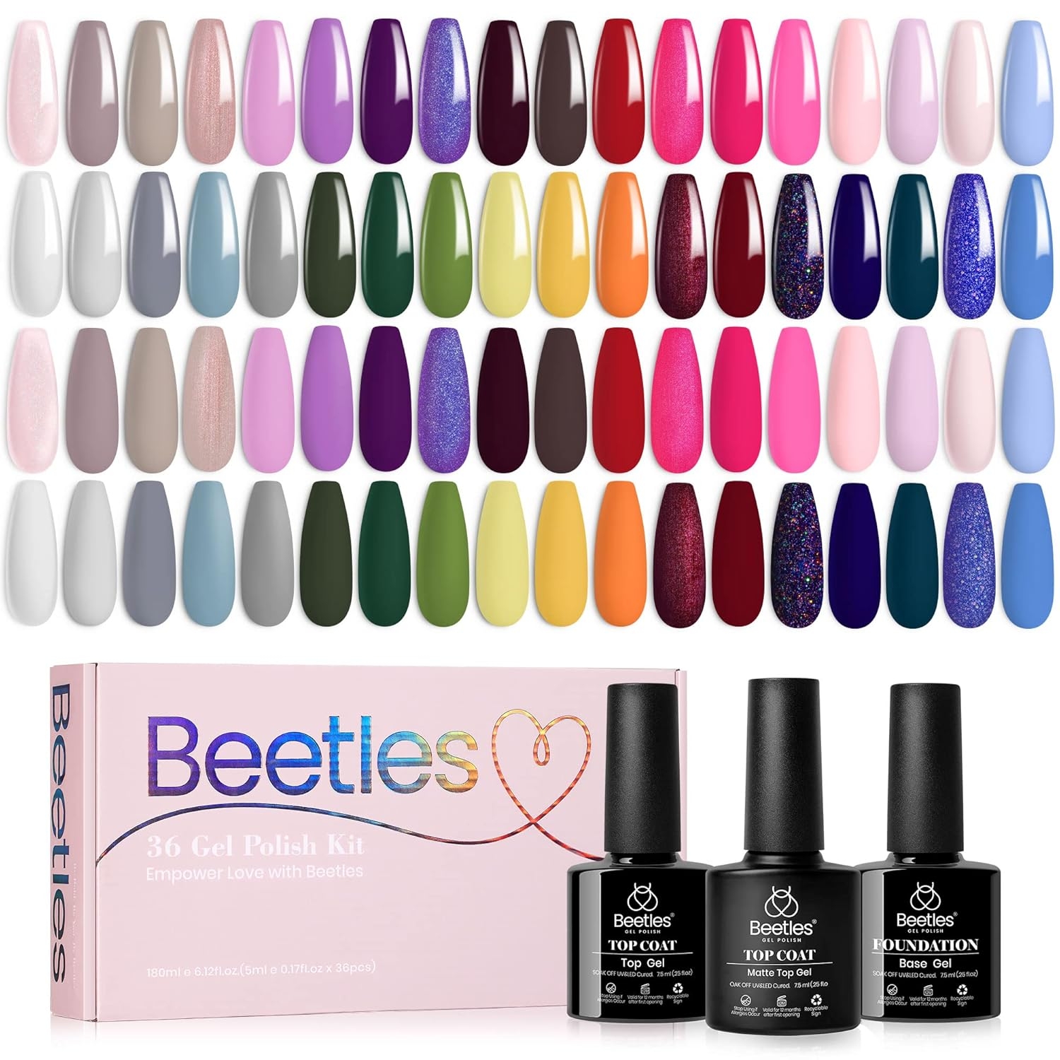 Amazon Beetles Gel Polish 36 Colors Nail Set Versetile Color 