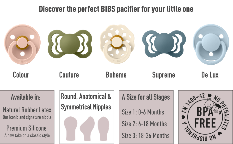 Amazon BIBS Pacifiers Try it Collection Includes Colour De 