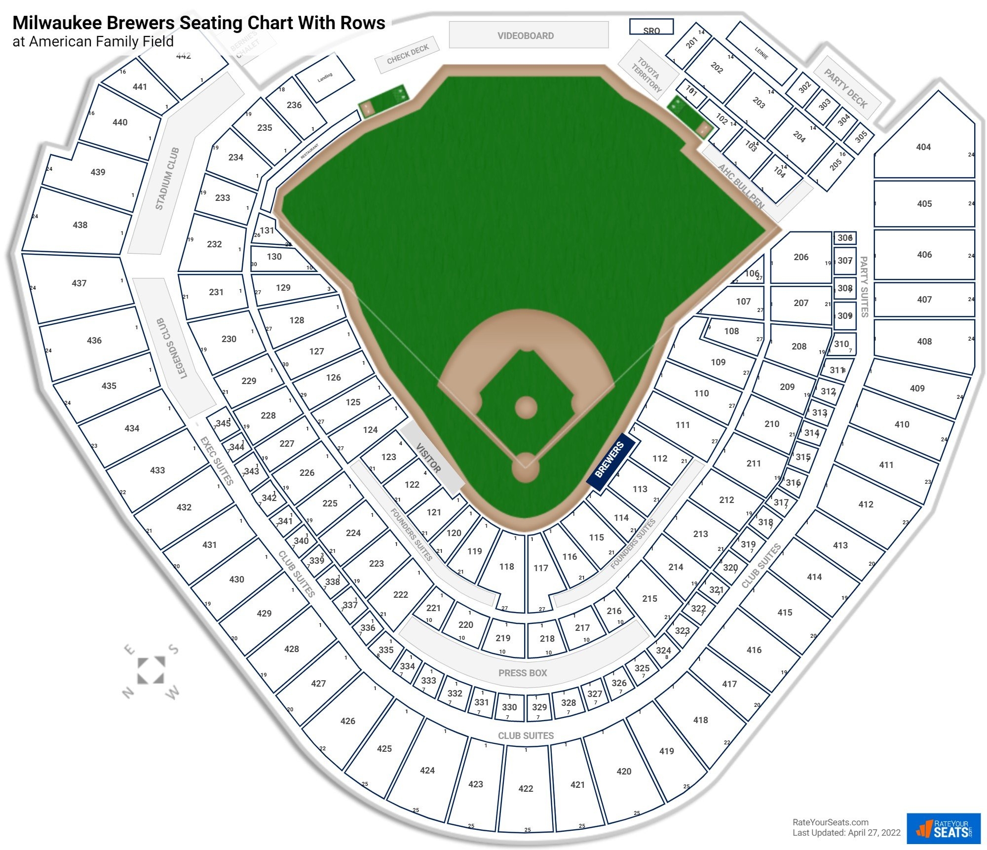 American Family Field Seating Charts RateYourSeats