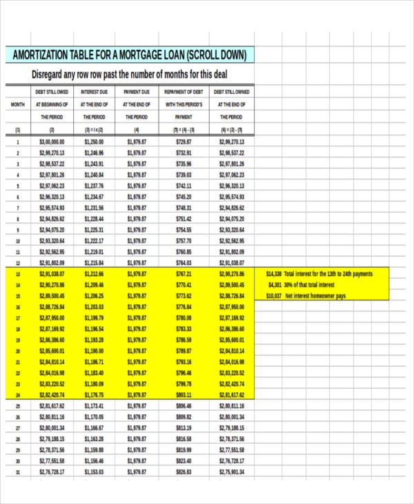Amortization Table Car Loan Example Cabinets Matttroy