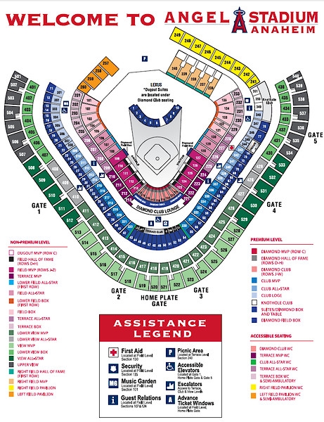 Anaheim Angels Seating Chart