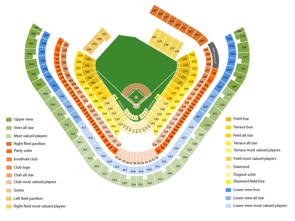 Anaheim Angels Tickets Seating Chart