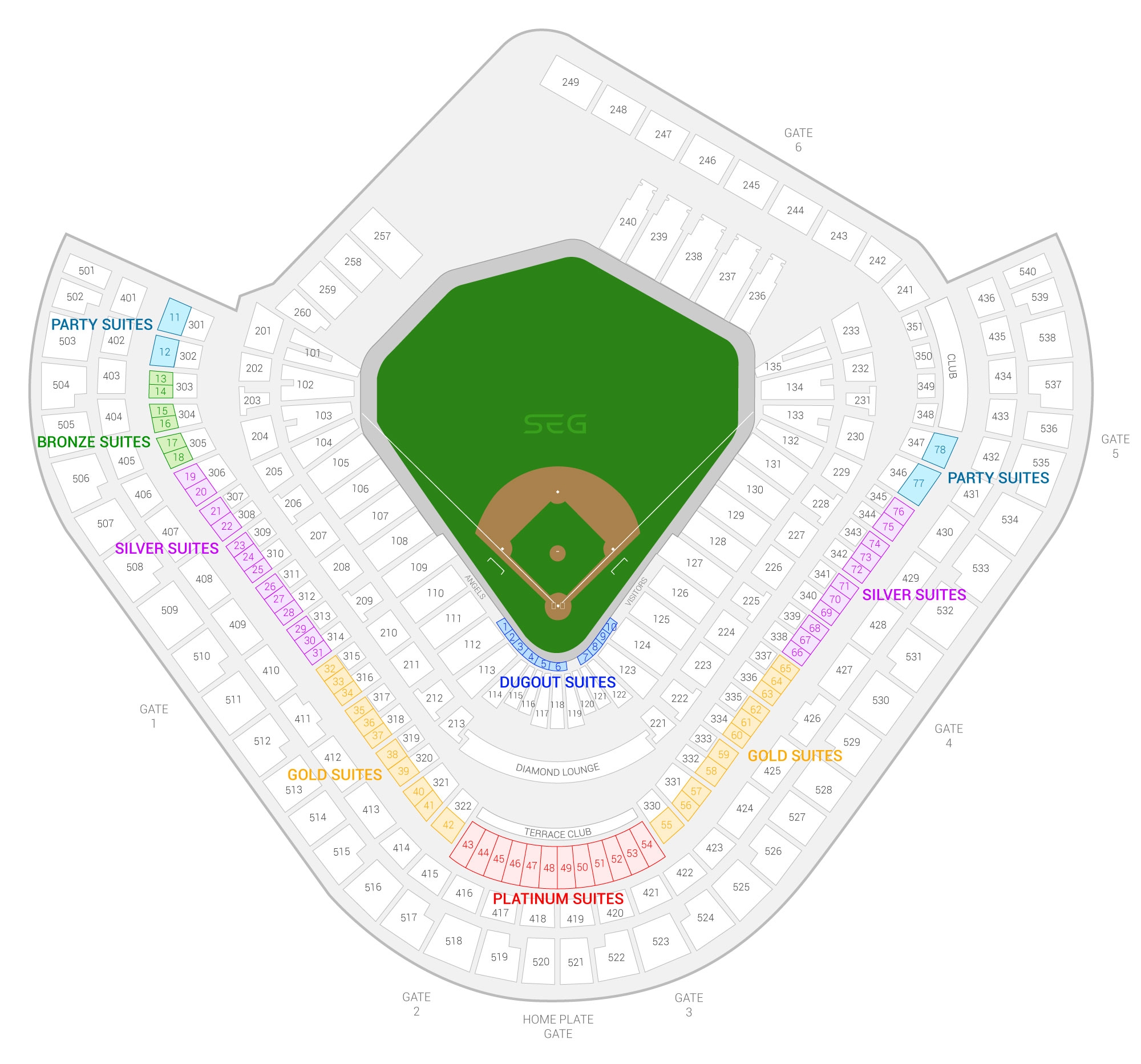 california angels seating chart