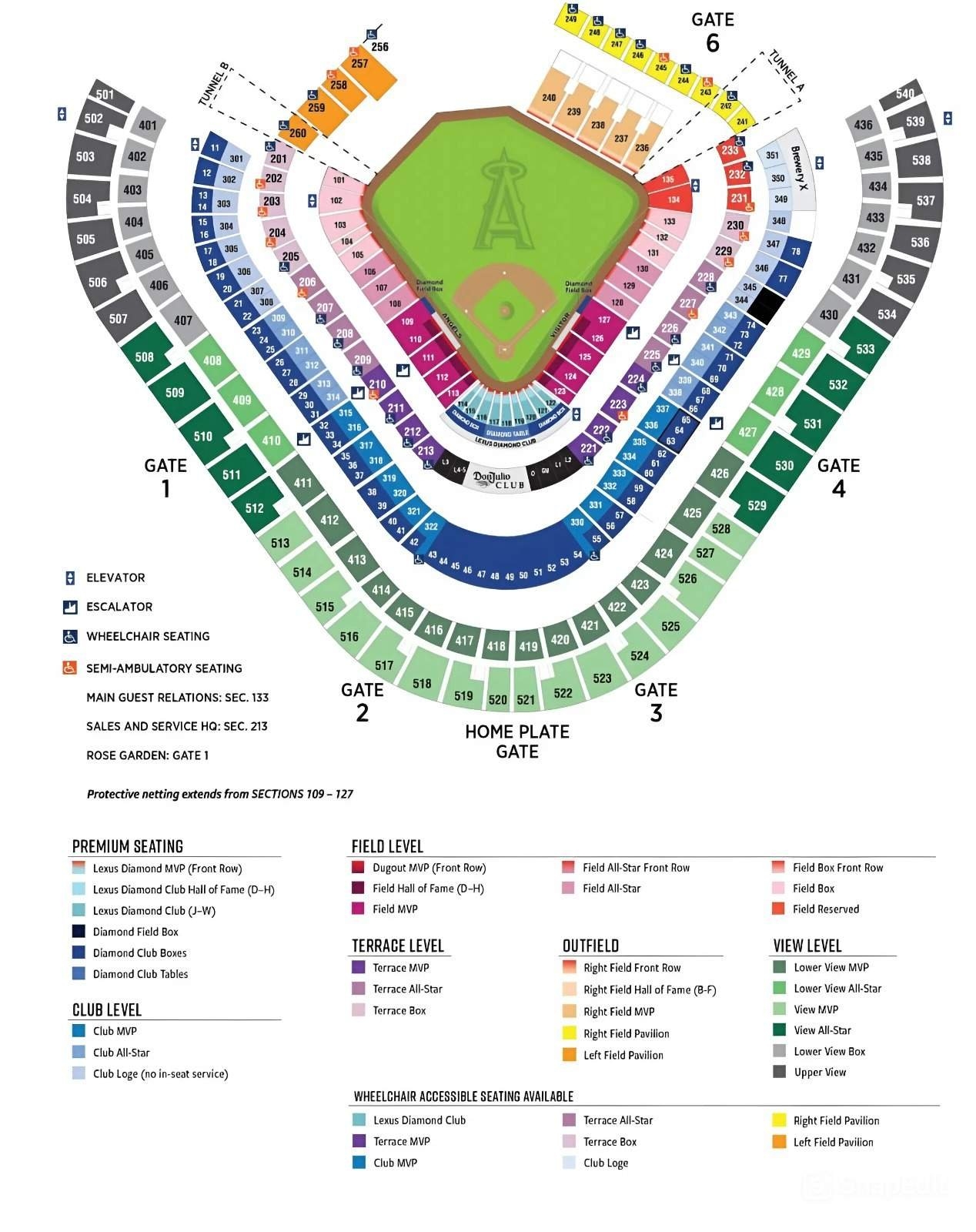 Angel Stadium Seating Chart With Seat Numbers And Rows