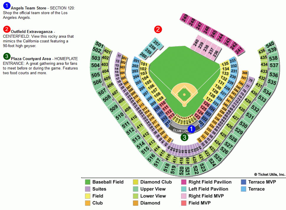 Angels Baseball Seating Chart