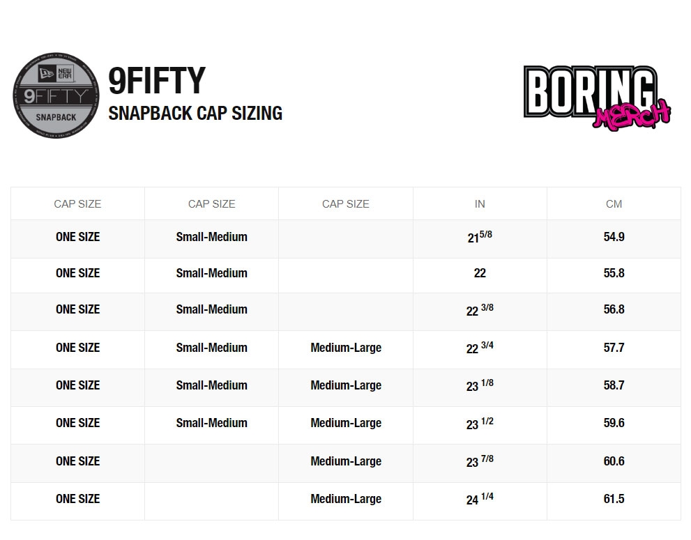 snapback hat size chart snapback hat size chart