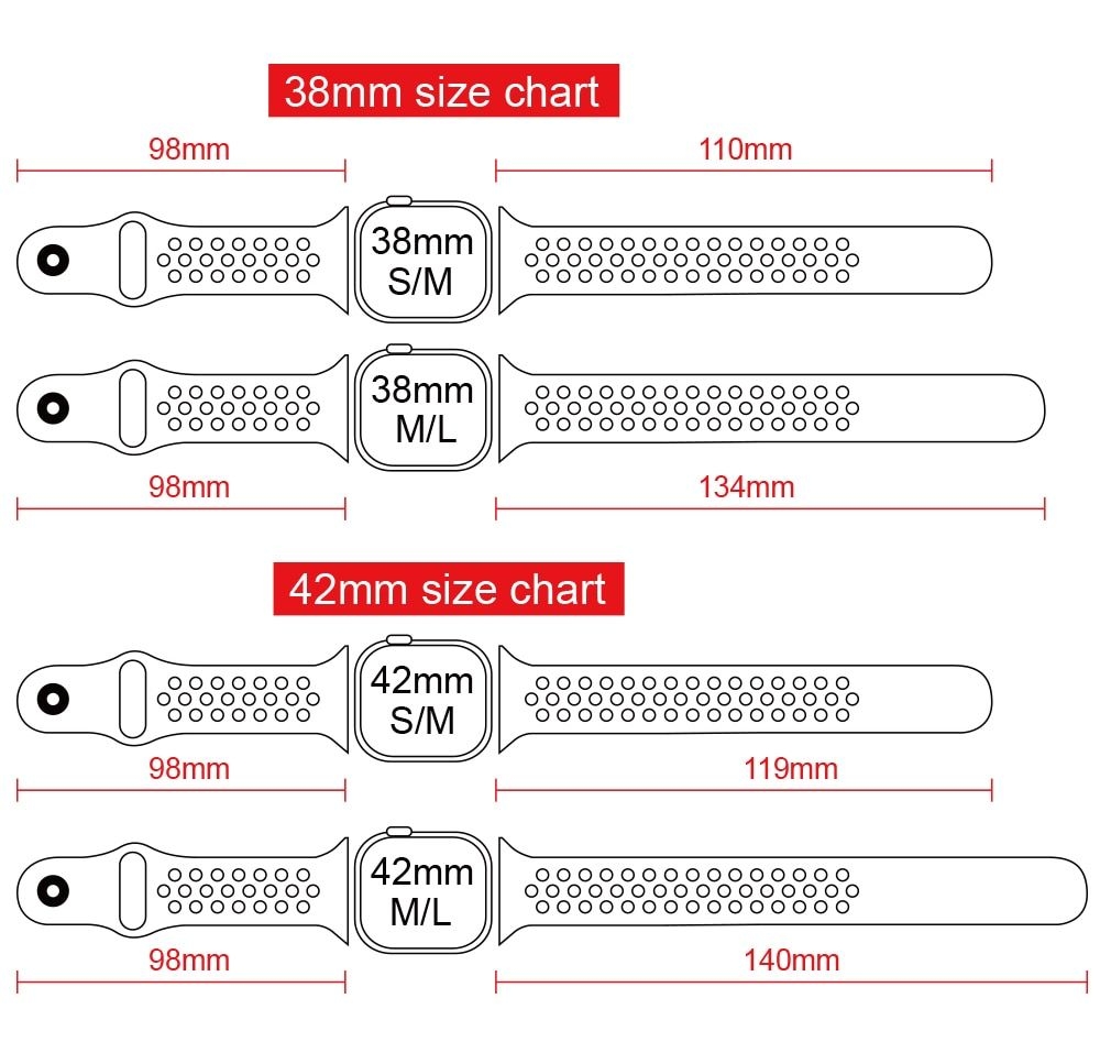Apple Watch Band Size Chart Printable