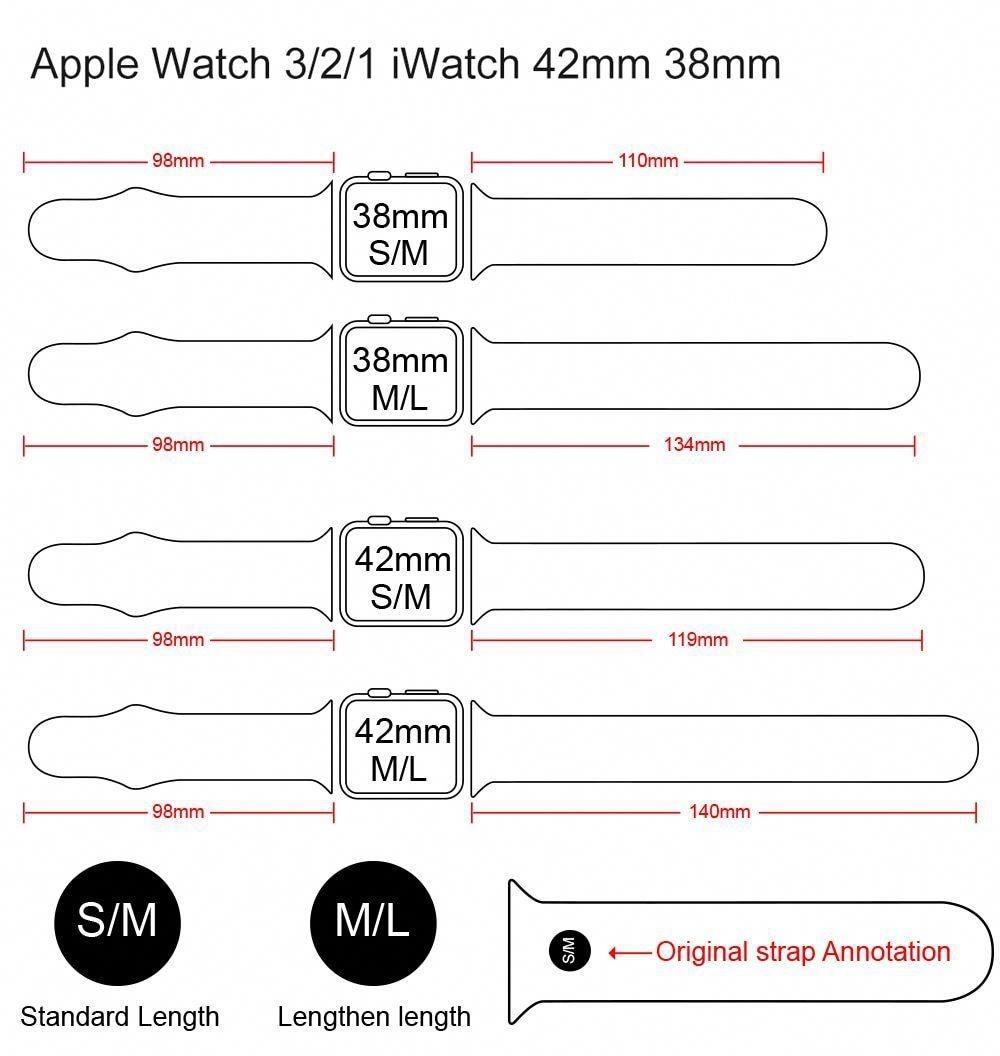 Apple Watch Band Sizing Chart Educational Chart Resources