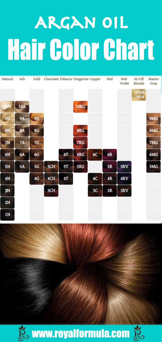 Argan Oil Hair Color Chart Artofit