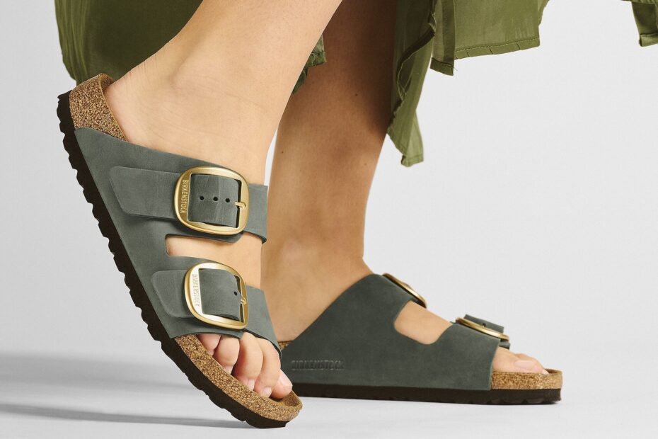 Arizona Big Buckle Nubuck Leather Thyme BIRKENSTOCK