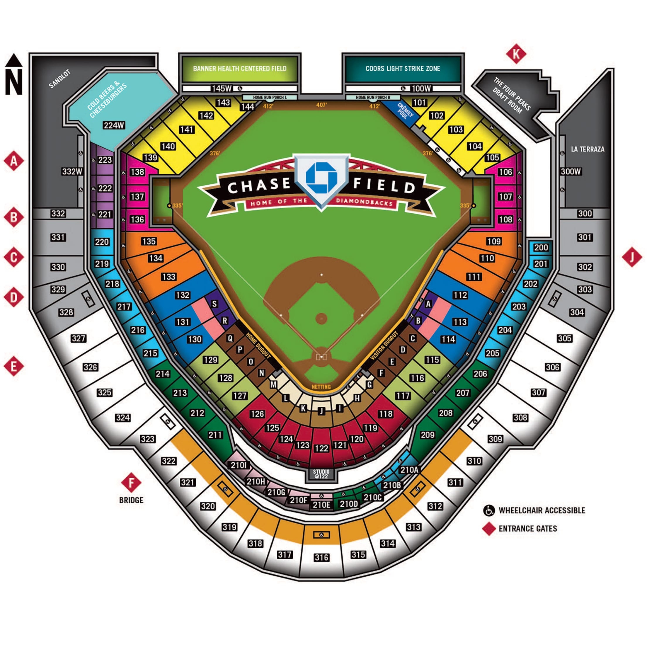 Arizona Diamondbacks Seating Map