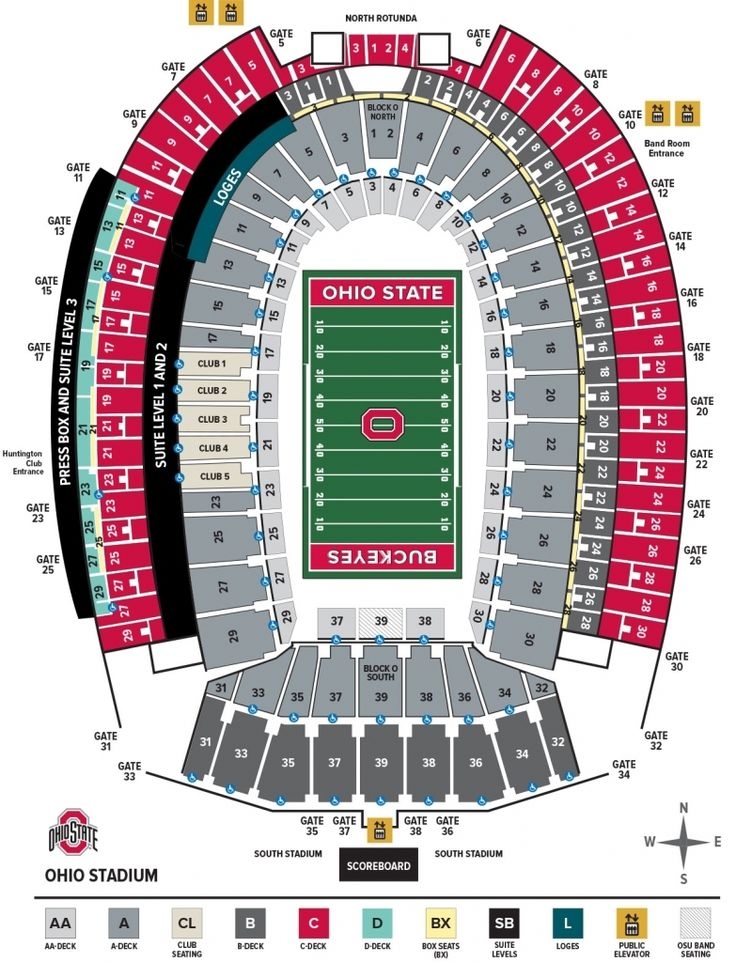 Awesome Along With Attractive Ohio State Stadium Seating Chart Ohio 