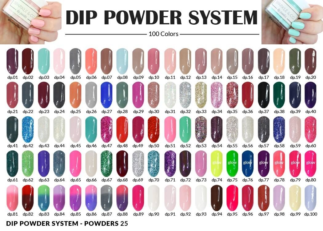 Azure Dip Powder Color Chart Numbers Educational Chart Resources