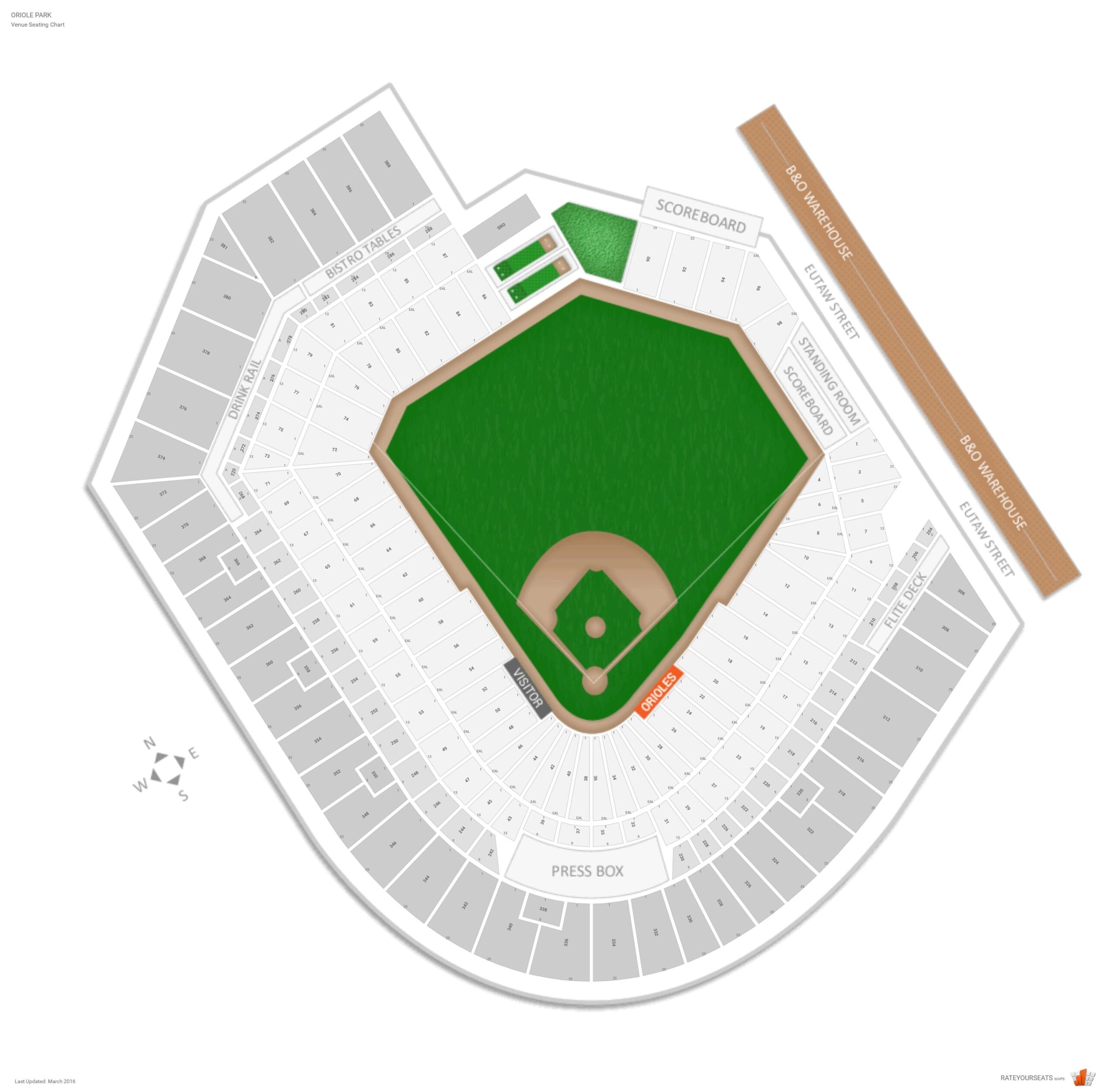 Baltimore Orioles Seating Guide Oriole Park RateYourSeats
