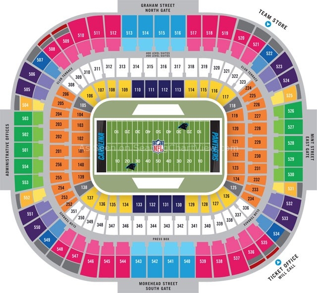 bank america stadium seating chart bank america stadium seating chart