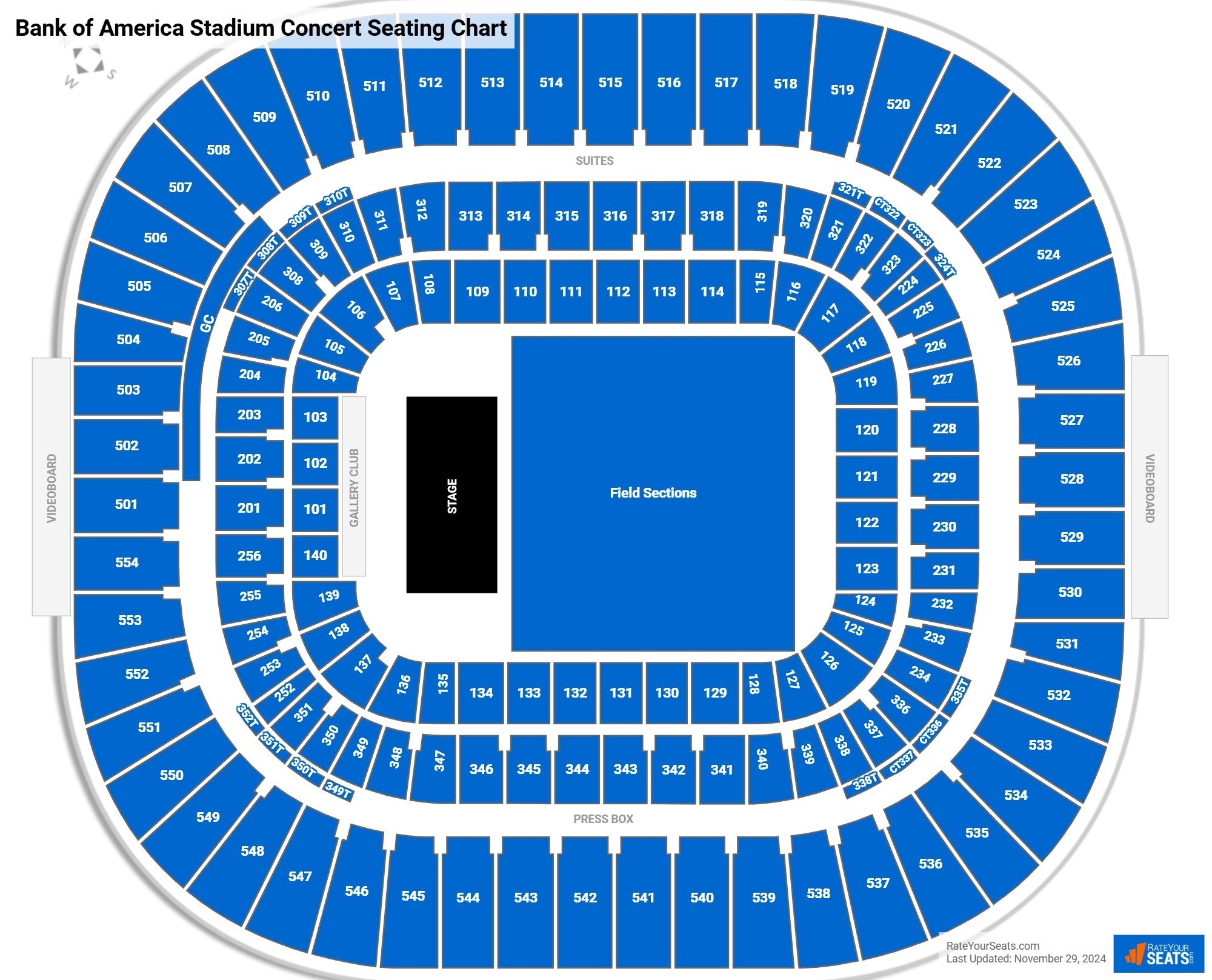 Bank Of America Stadium Concert Seating Chart RateYourSeats
