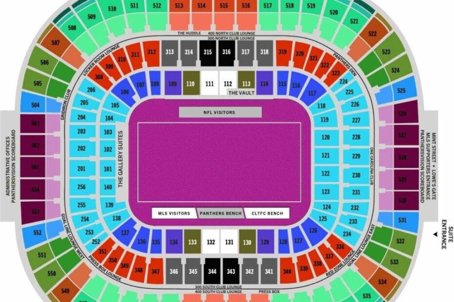 Bank Of America Stadium Seating Chart Parking Map Ticket Price Booking