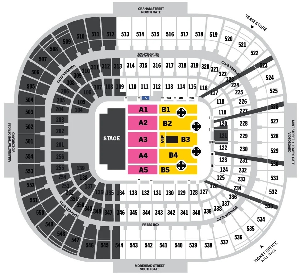 Bank Of America Stadium Seating Chart With Rows And Seat Numbers 