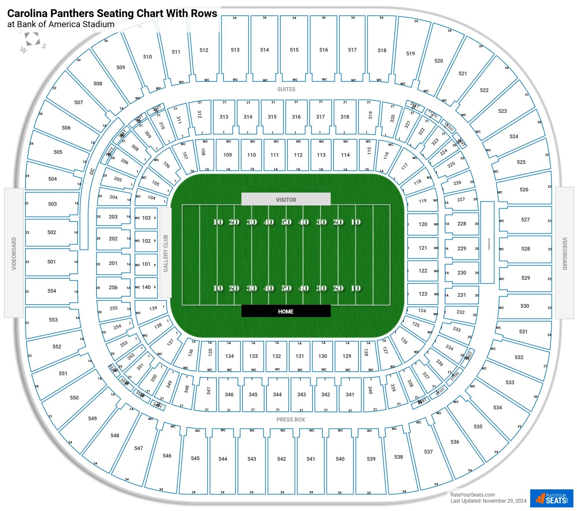 bank of america seating chart