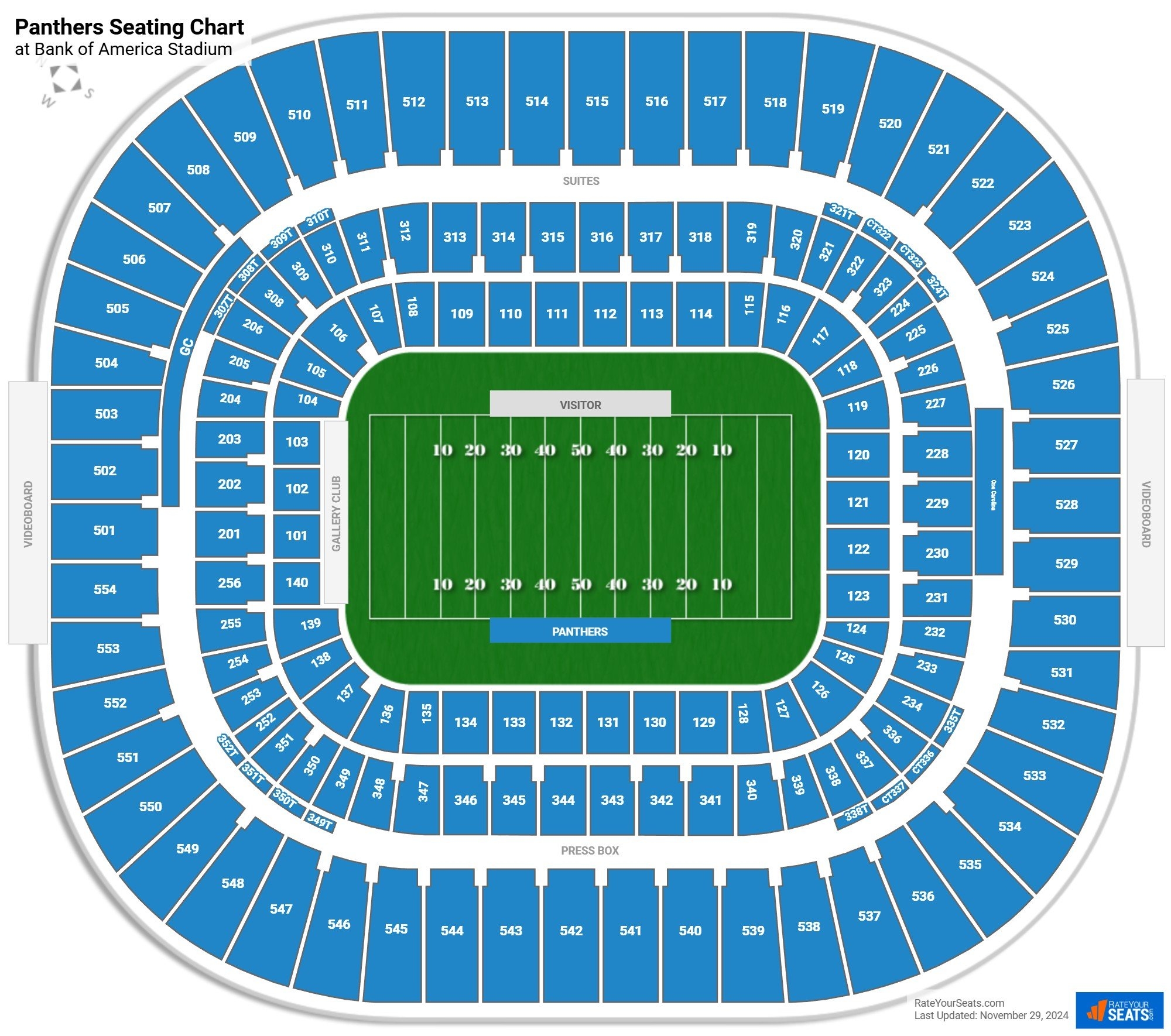 bank of america stadium seating chart bank of america stadium seating chart
