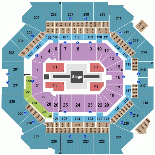 barclays concert seating chart