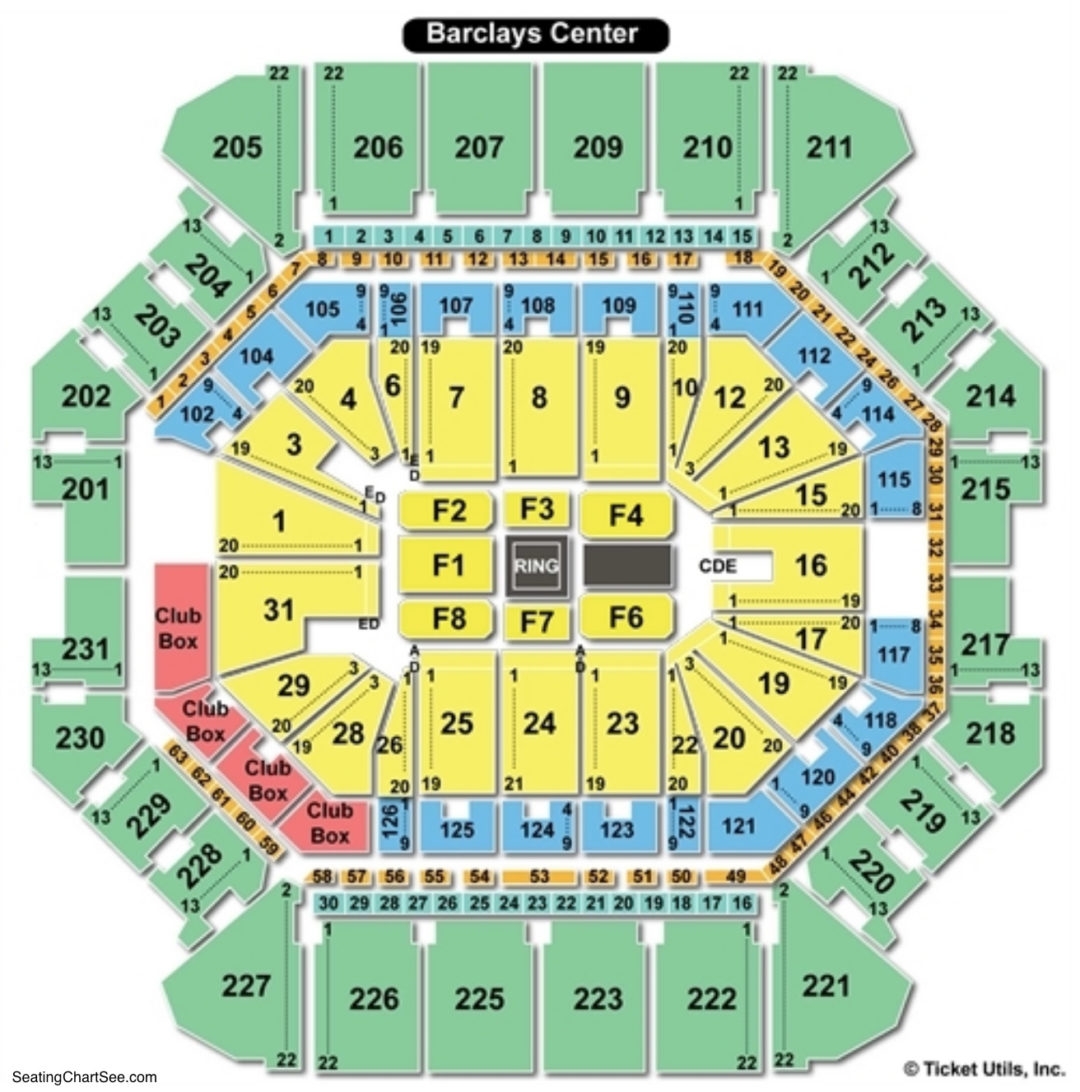 Barclays Center Seating Chart With Rows Cabinets Matttroy