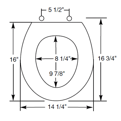 toilet seat size chart