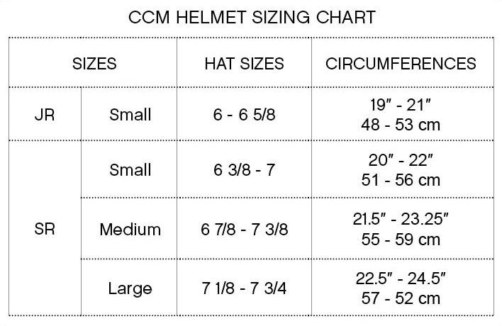 Bauer Hockey Helmet Sizing Chart Reviews Of Chart
