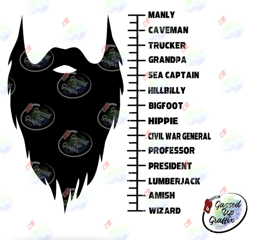Beard Length Chart SVG PNG Etsy Canada