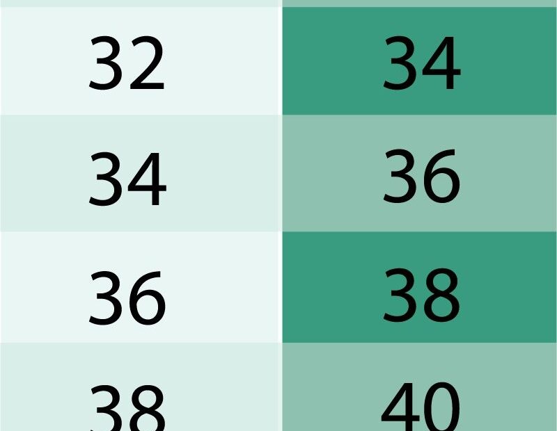Belt Sizes For Men Chart NAR Media Kit