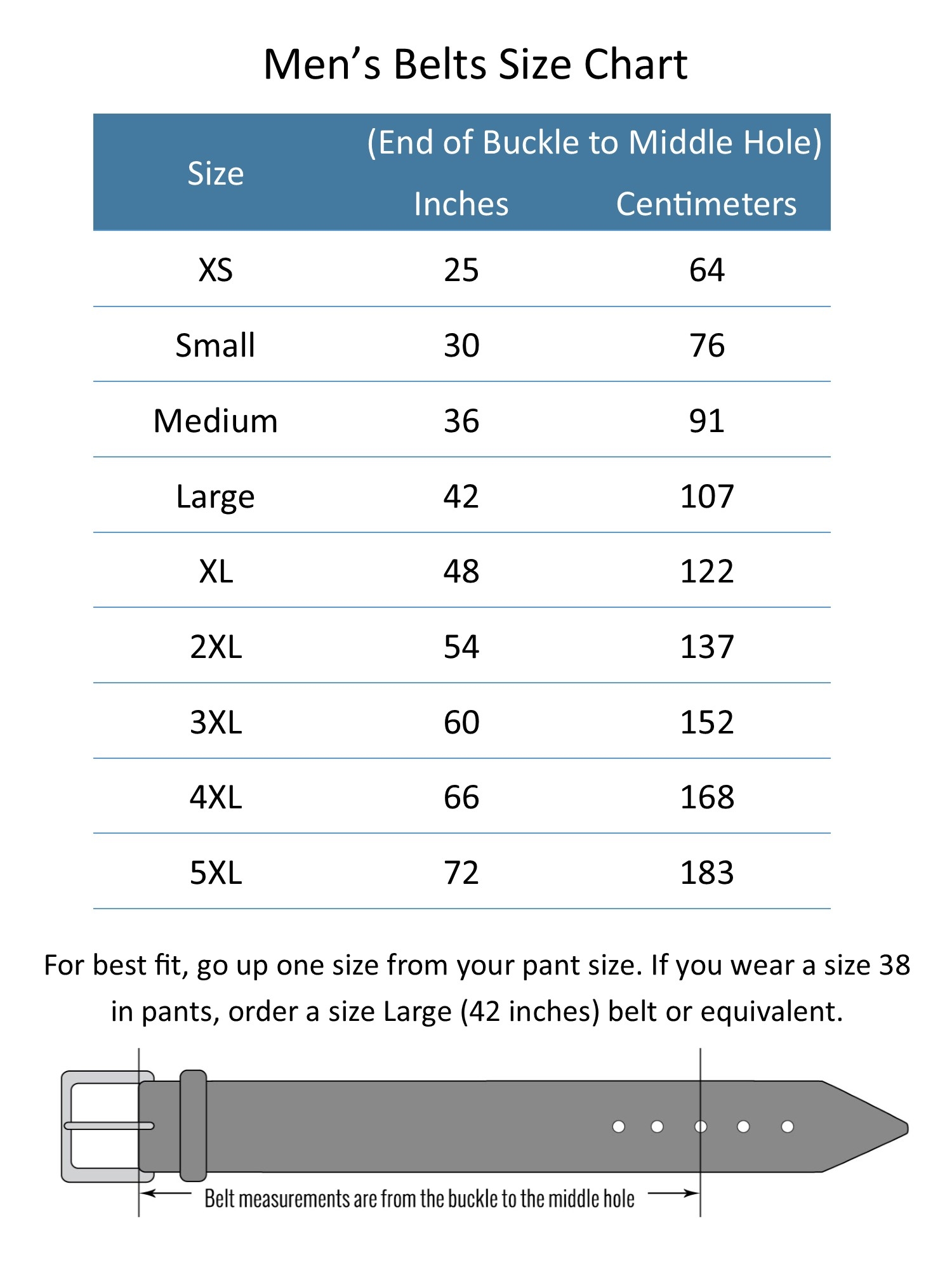 Belt Sizes For Men Women Charts Sizing Guide Conversion 48 OFF